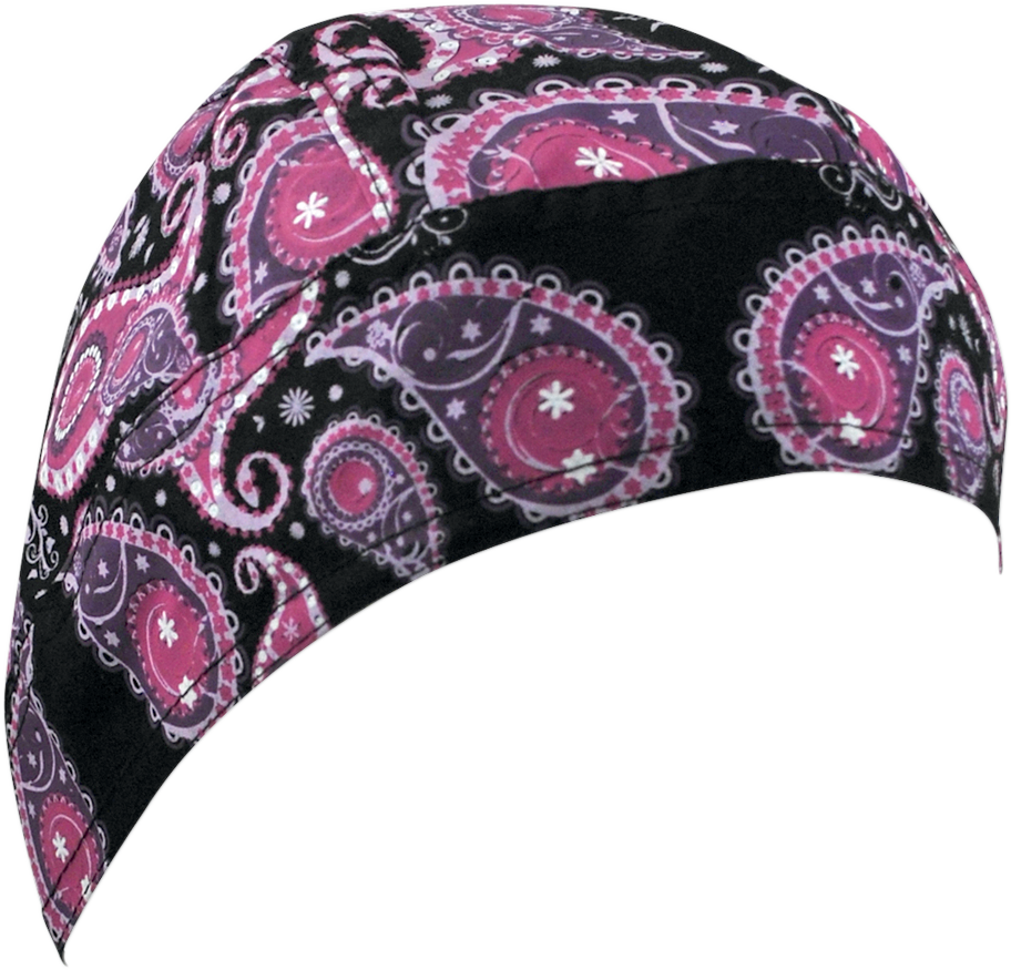 ZAN HEADGEAR Flydanna® Head Wrap - Purple Paisley Z691