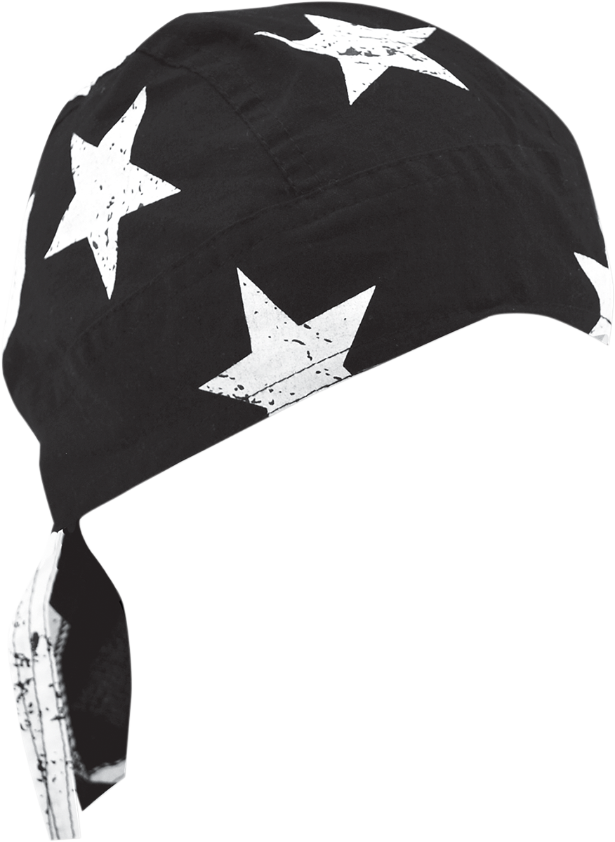 ZAN HEADGEAR Flydanna® Head Wrap - Black and White Vintage American Flag Z903