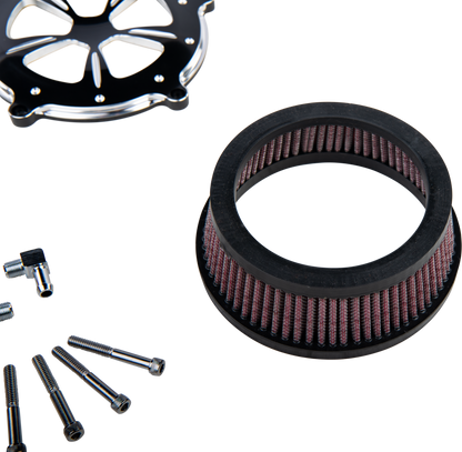 Commodore Air Cleaner Kit Black Contrast W/ Clear Window