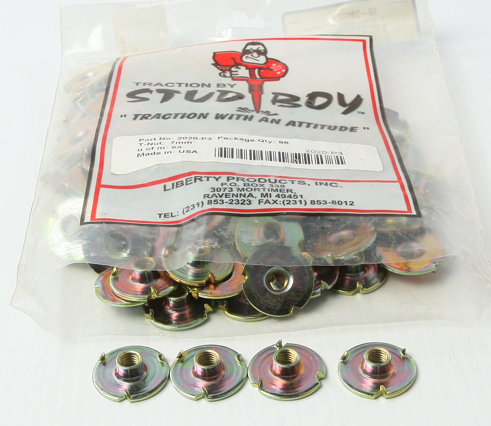 T Nuts  1" X 7mm  96/Pkg
