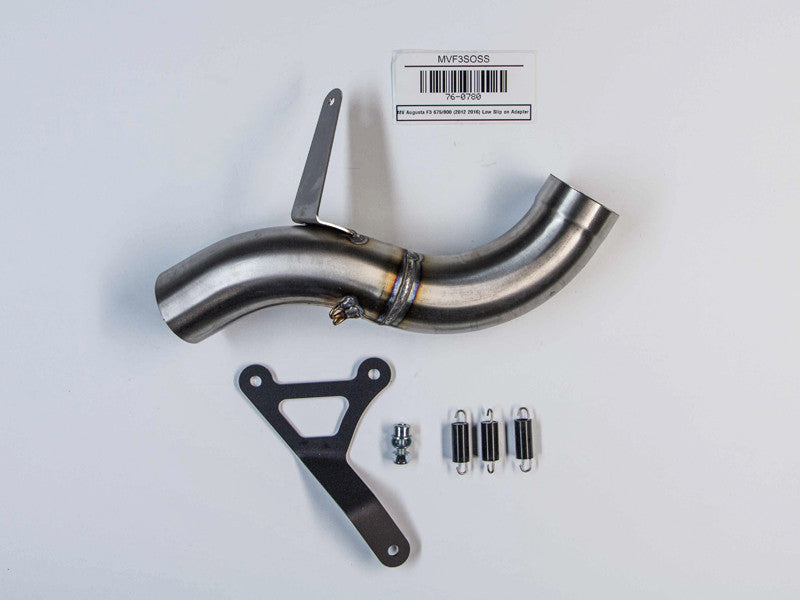 Hindle MV Agusta (12+) F3  Slipon Adapter with Evolution Polished SS Muffler