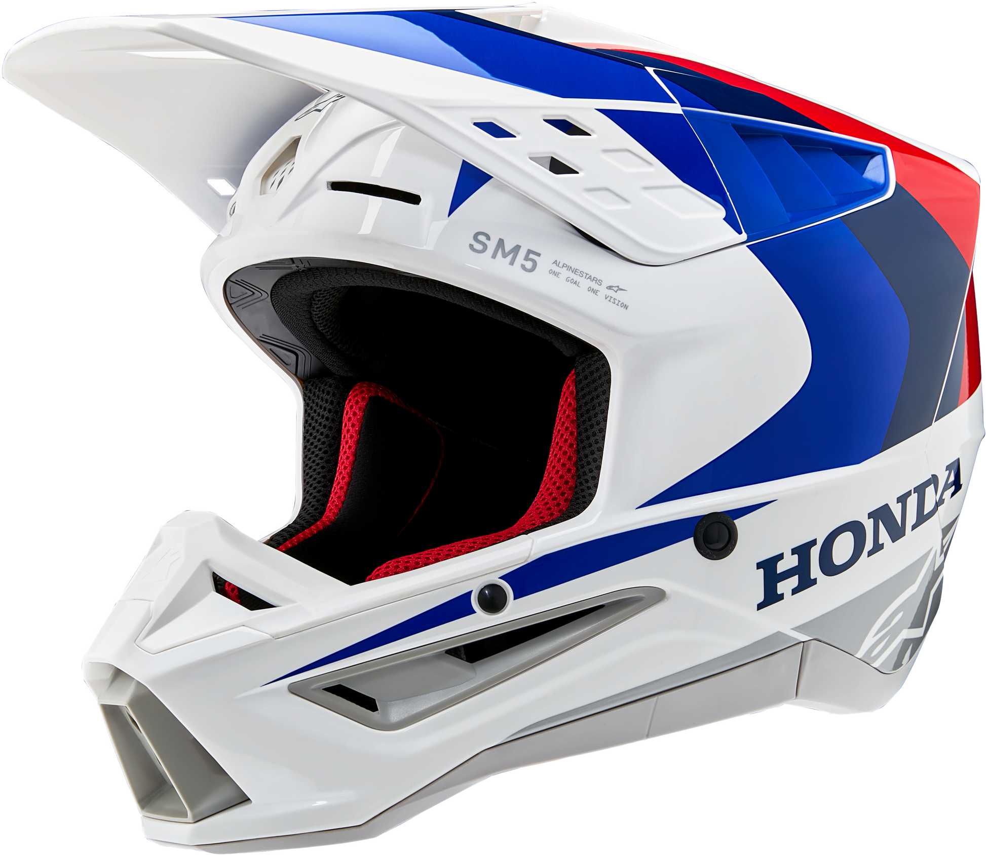 Honda S M5 Helmet White/Blue/Red Glossy Xs