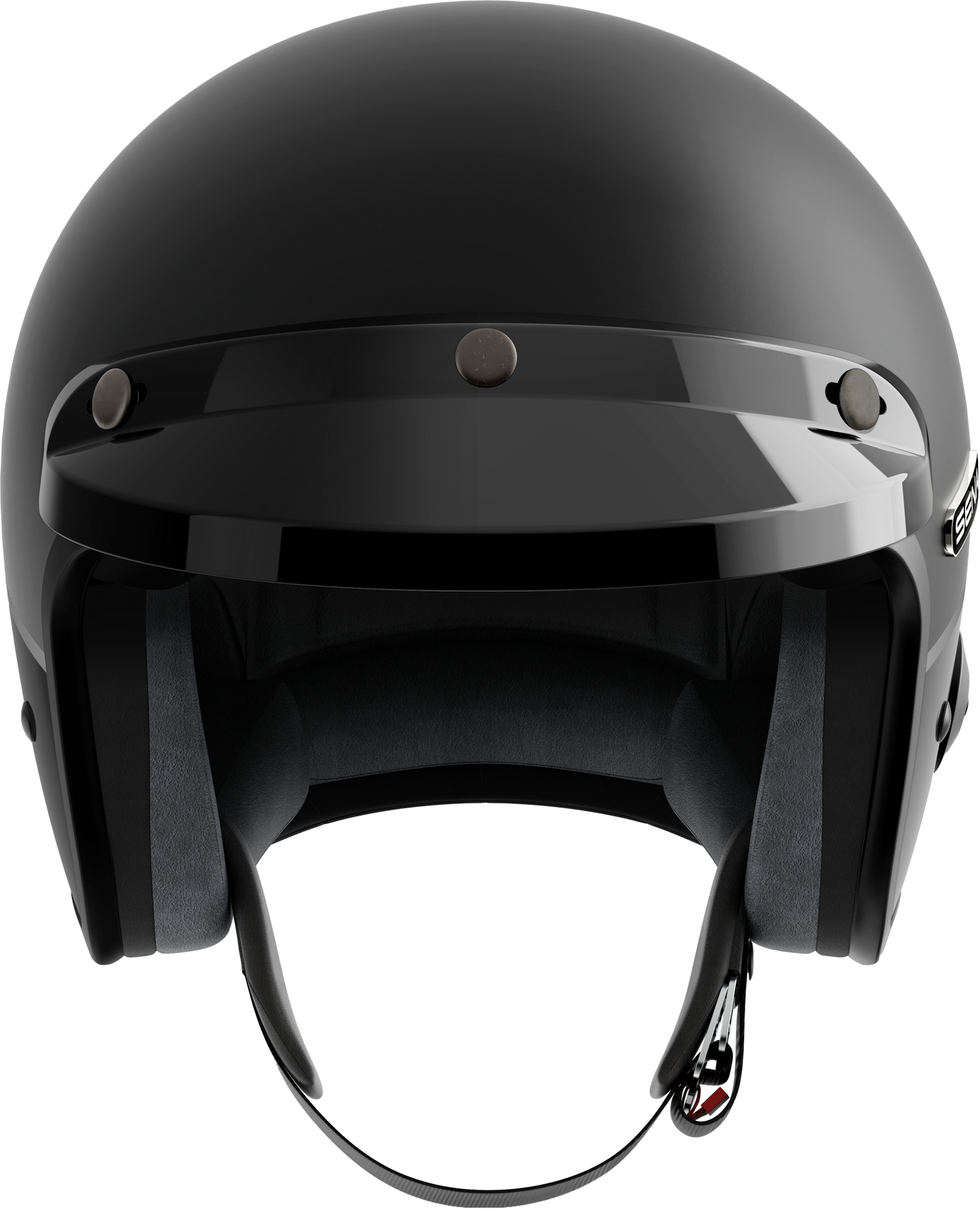 Surge Open Face Helmet W/Mesh Matte Black/Glossy Black Lg
