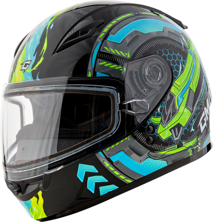 Gm 49y Charge Snow Helmet Black/Blue/Green Ym