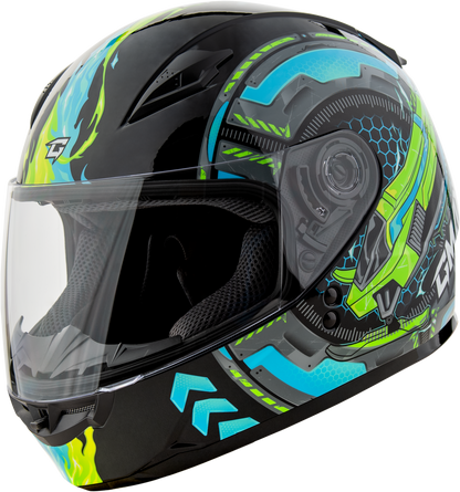Gm 49y Charge Helmet Black/Blue/Green Yl