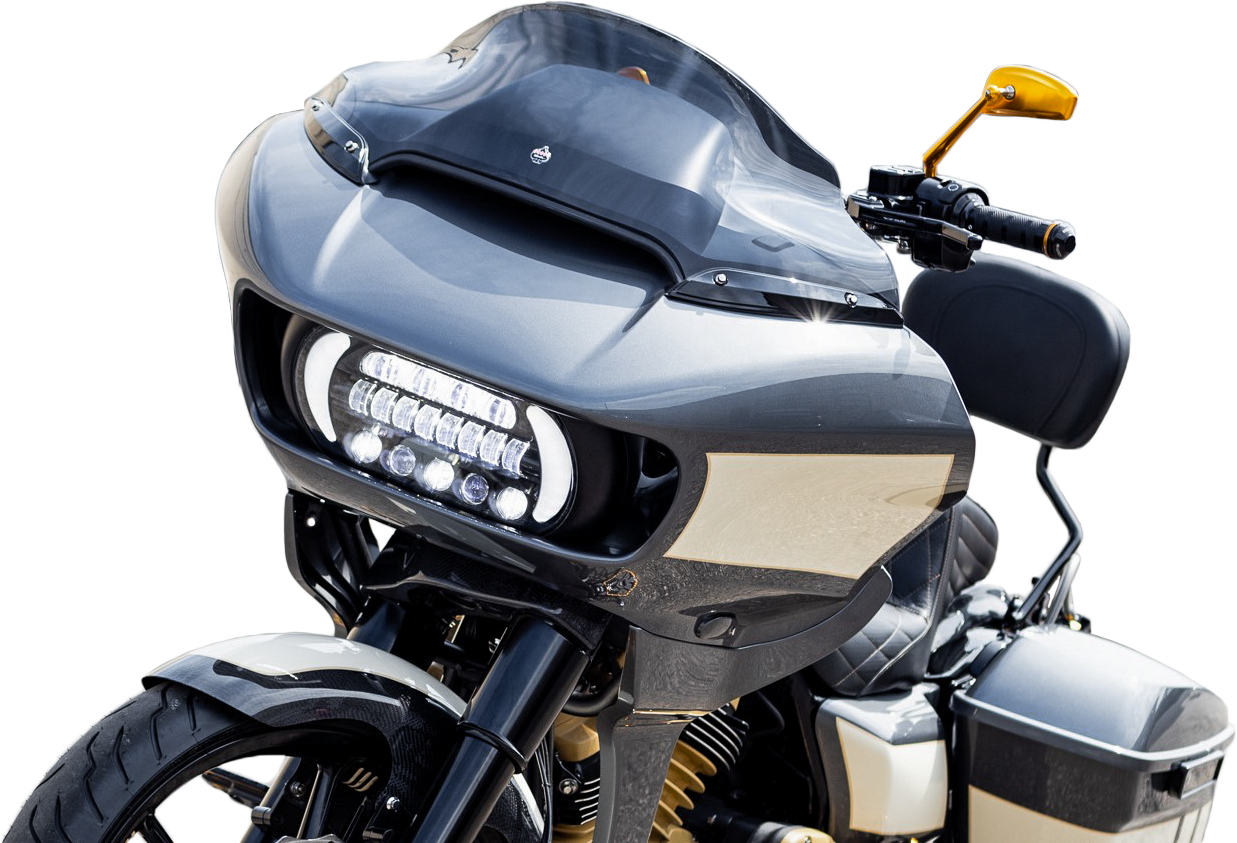 Led Sharktooth W/ Turns Blk/Chr Fltr `15 Up