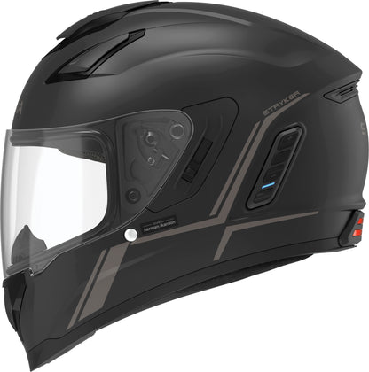 Stryker Full Face Helmet With Mesh Intercom Matte Black Sm