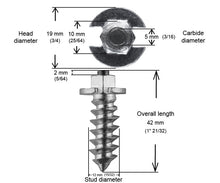 1 9/16" 40mm Shoulder Studs Qty 1000