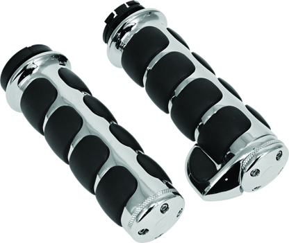 Kuryakyn ISO Grips With Throttle Boss Dual Cable Chrome