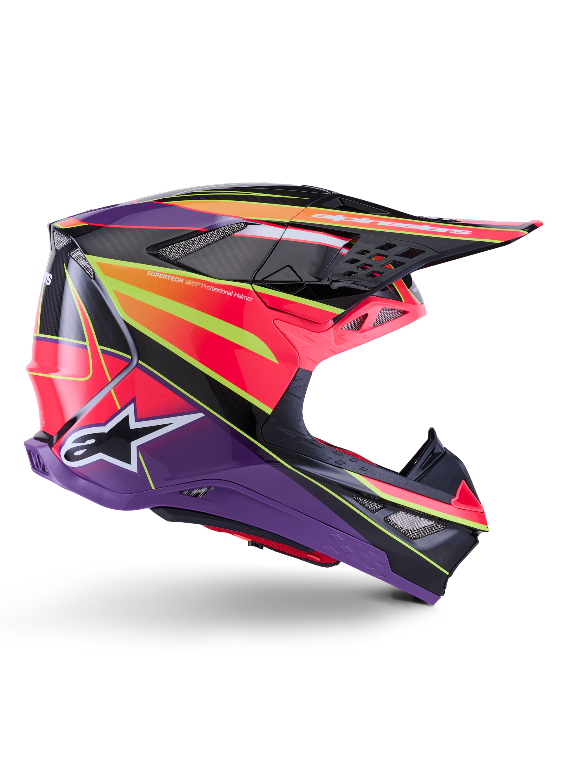 Supertech S M10 Era Helmet Pnk/Violet/Ylw Fluo Glossy Md