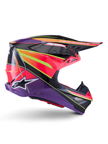 Supertech S M10 Era Helmet Pnk/Violet/Ylw Fluo Glossy Md