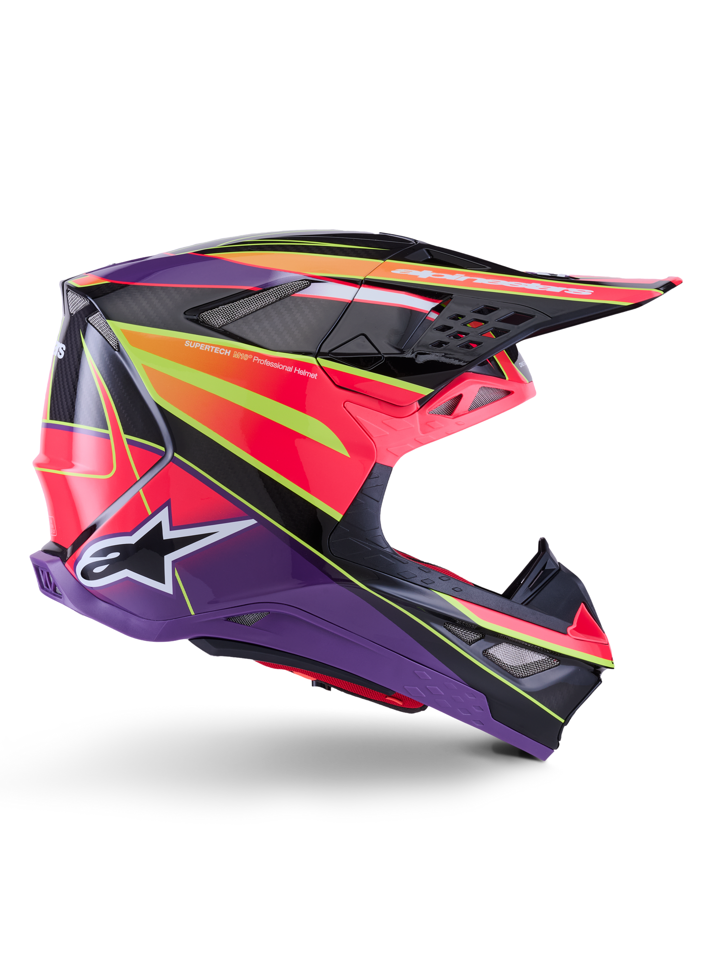 Supertech S M10 Era Helmet Pnk/Violet/Ylw Fluo Glossy Lg