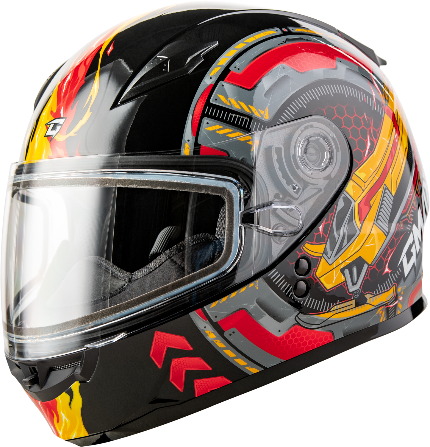 Gm 49y Charge Snow Helmet Black/Red/Yellow Ym