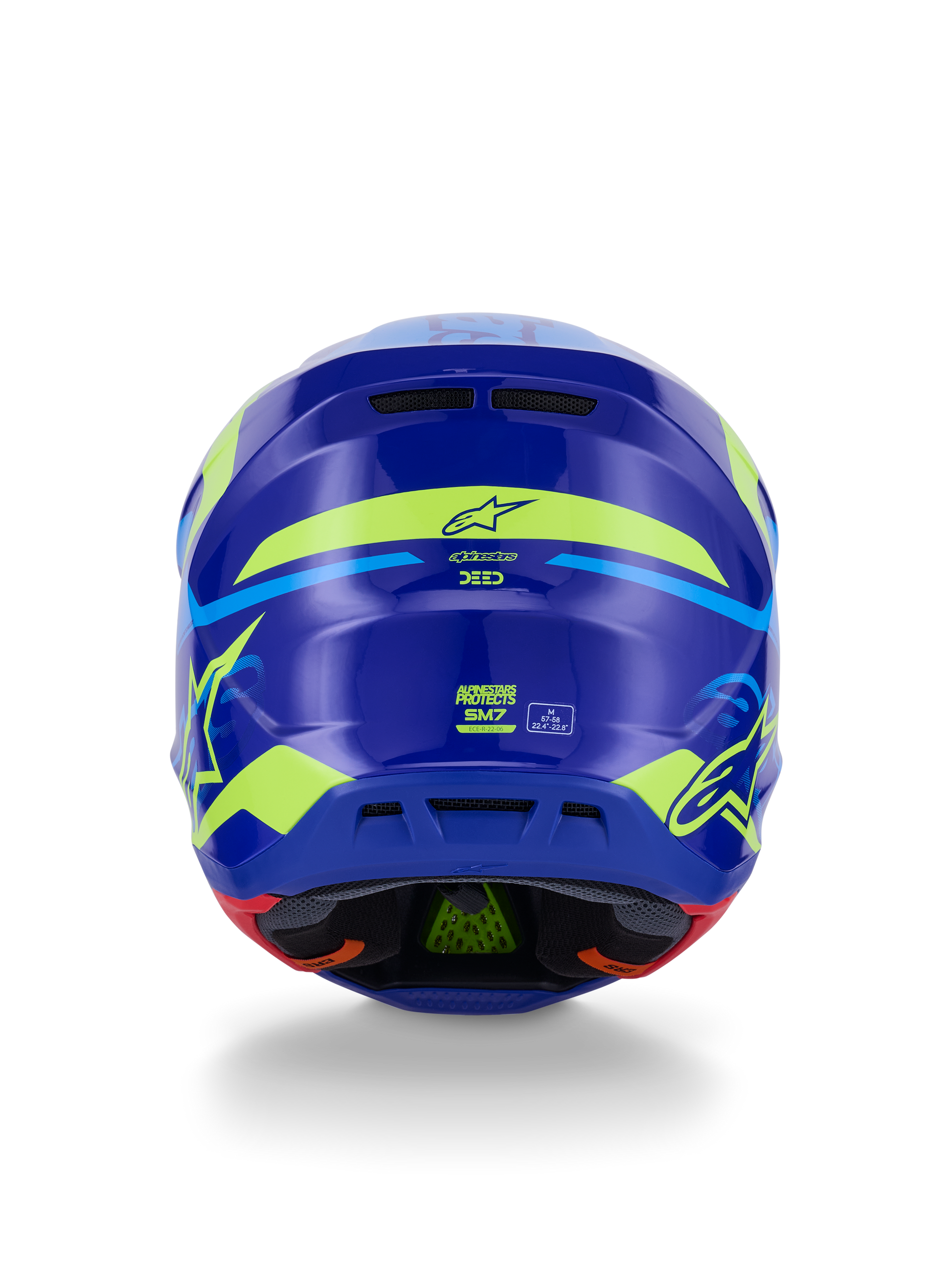 Sm7 Deed Helmet Blue/Ylw Fluo Glossy Xl