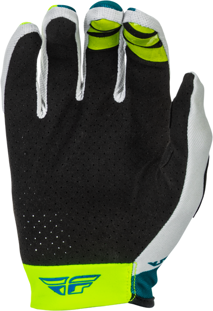 Lite Gloves Grey/Lime/Teal Lg
