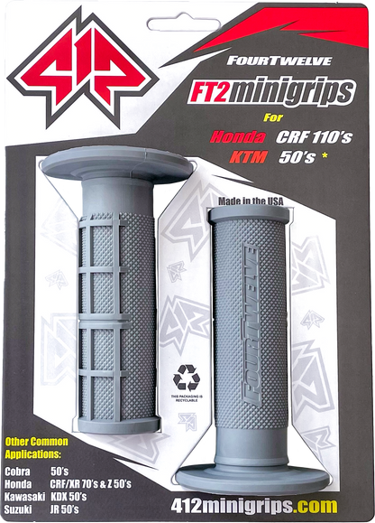Pee Wee / Pit Bike Mini Grips 7/8" (Grey)