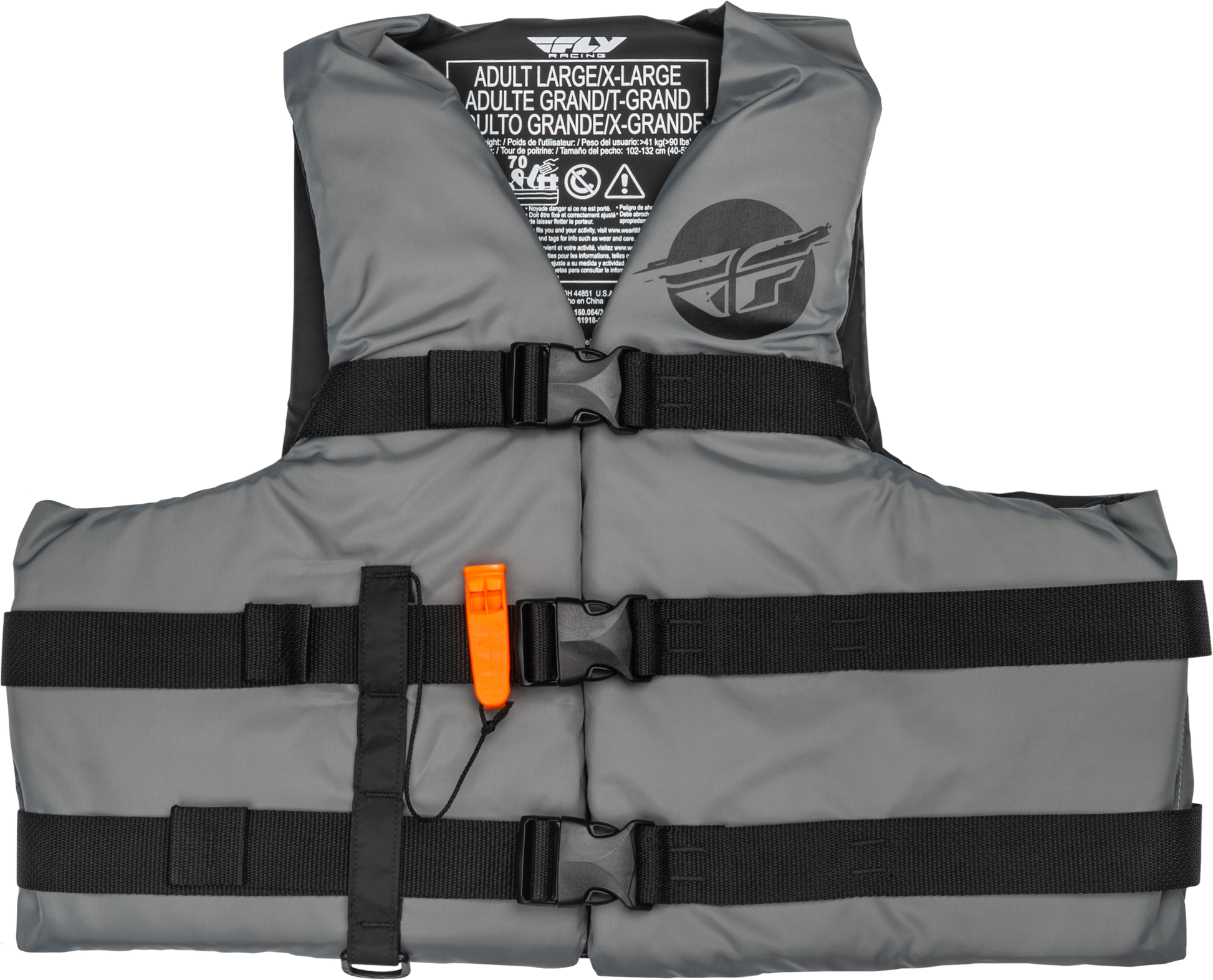 Nylon Flotation Vest Grey/Black Sm/Md