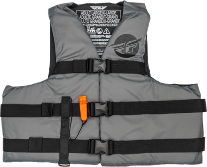 Nylon Flotation Vest Grey/Black Lg/Xl