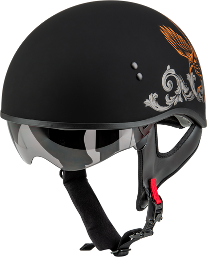 Hh 65 Corvus Helmet Matte Black/Silver/Orange Md