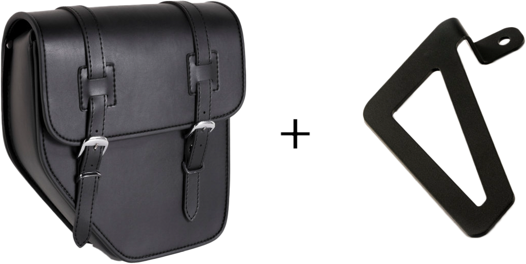 Ibiza Saddlebag Black Left W/Base +Support