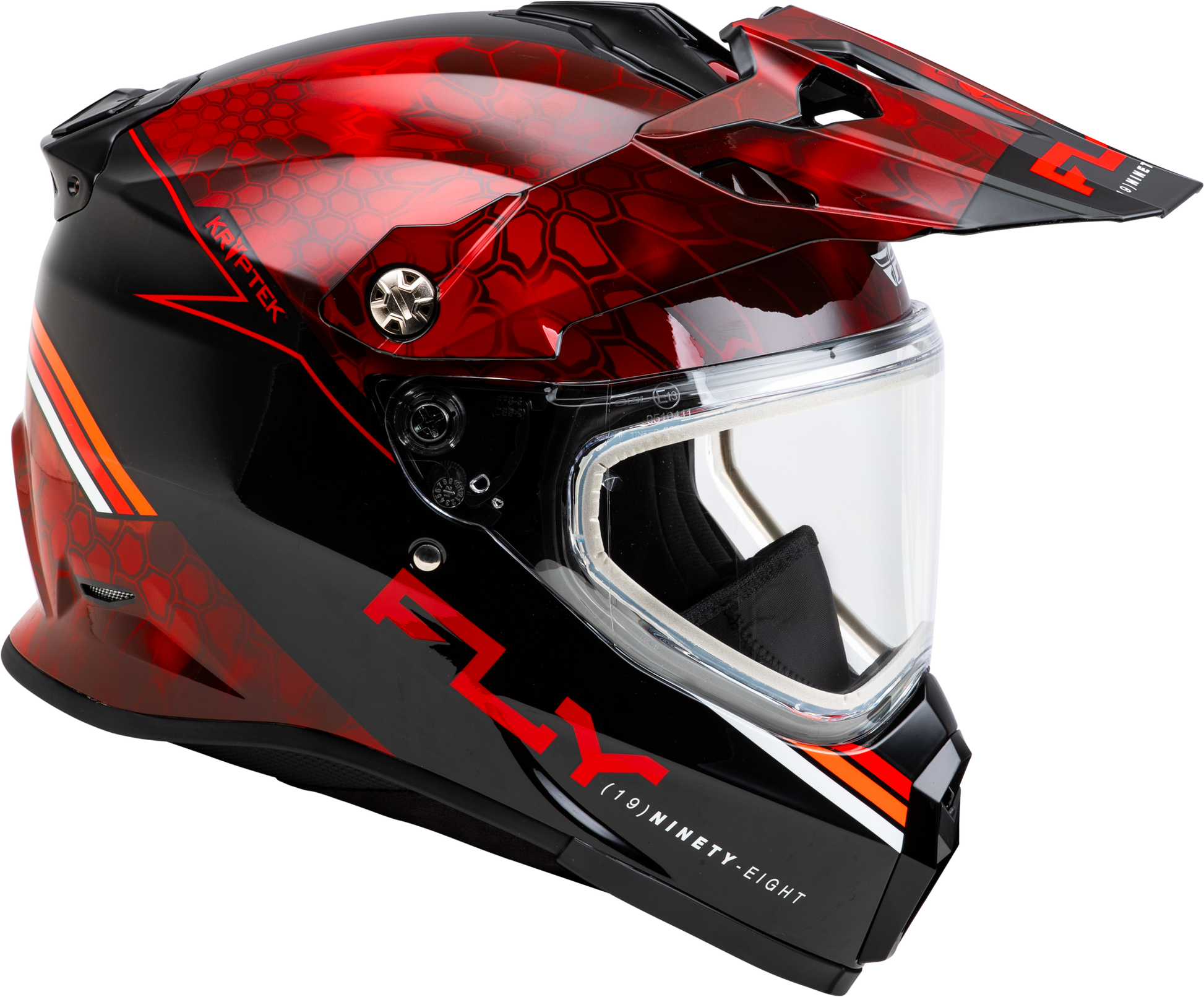 Trekker Cw Conceal Helmet Dual Shld Red/Black Lg