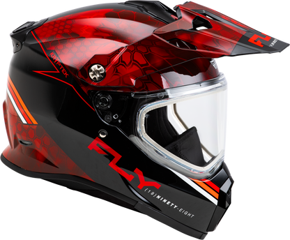Trekker Cw Conceal Helmet Dual Shld Red/Black Lg
