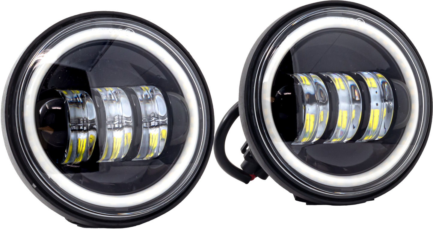 4.5" Led Passing Lights Halo Black