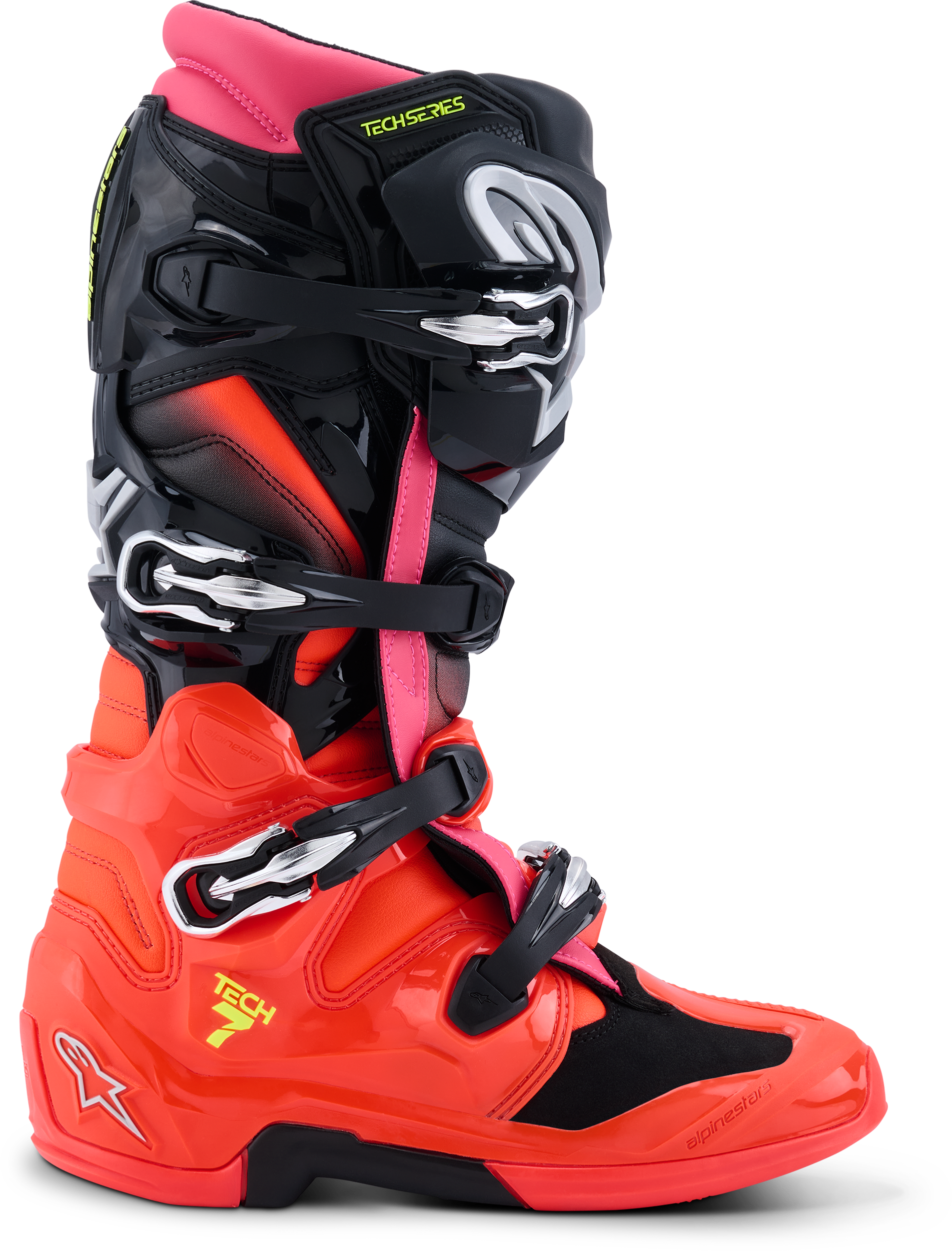 Tech 7 Black/Red Fluo/Pink Fluo 10