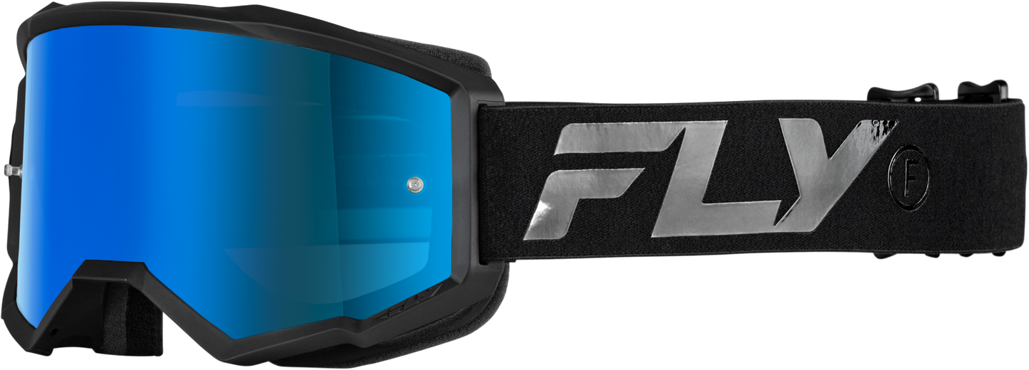 Youth Zone Goggle Black/Black W/ Sky Blue Mirror/Smoke Lens