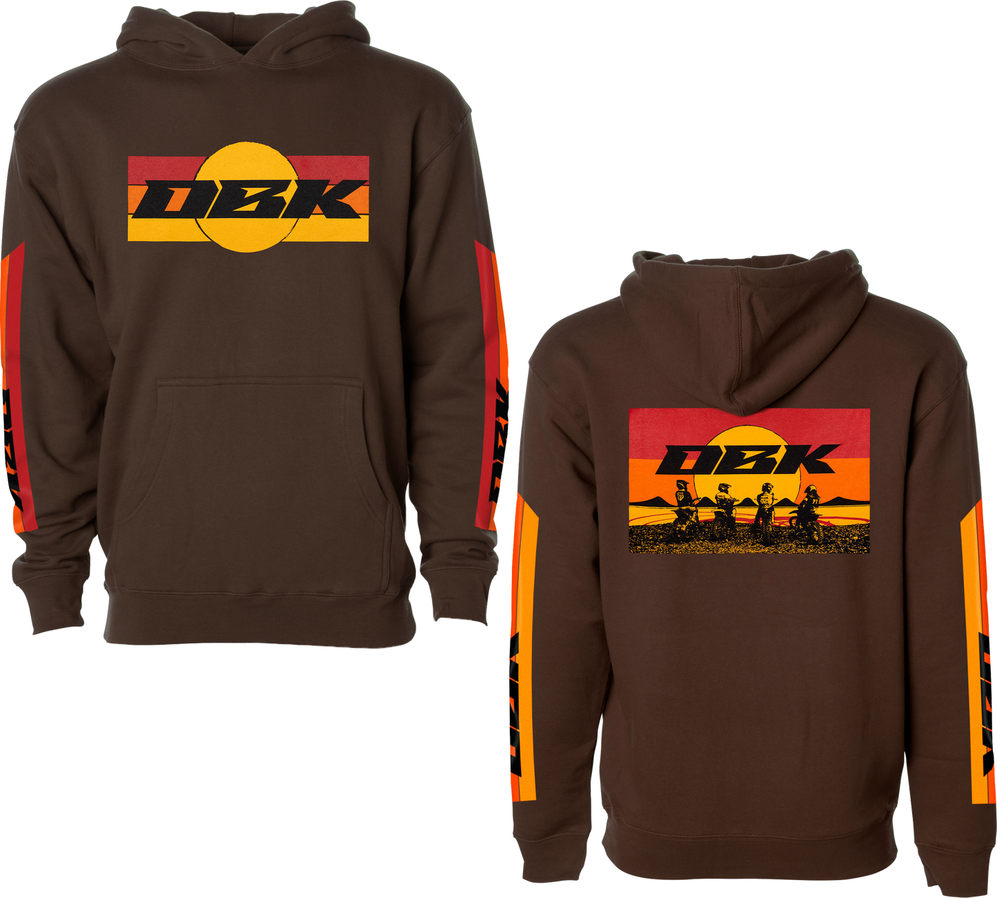 Sunday Stripe Yth Hoodie Brown Ym