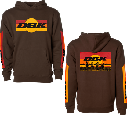 Sunday Stripe Yth Hoodie Brown Yl
