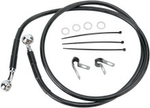 DRAG SPECIALTIES Brake Line - Front - Black - +2" - '99-'07 FXST 640210-2BLK