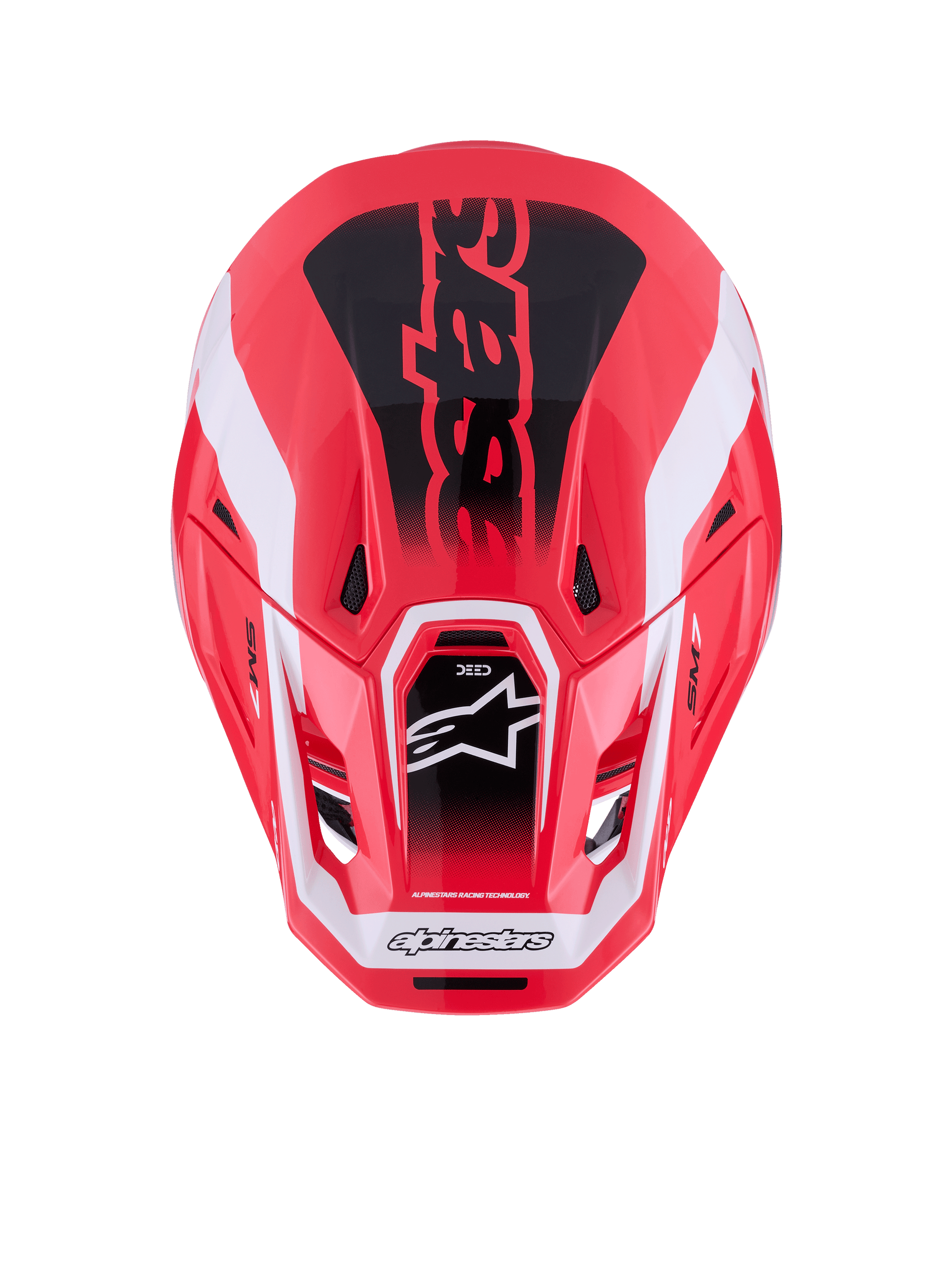 Sm7 Deed Helmet Red/Blk/Wht Glossy Xl