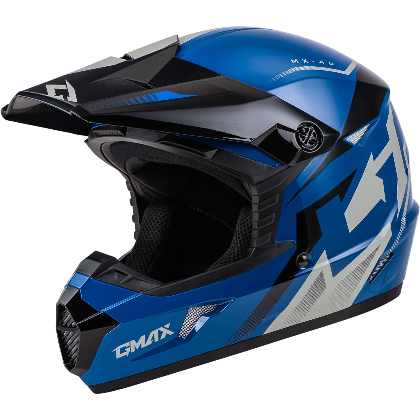 Mx 46 Compound Helmet Blue/Black/Grey Lg