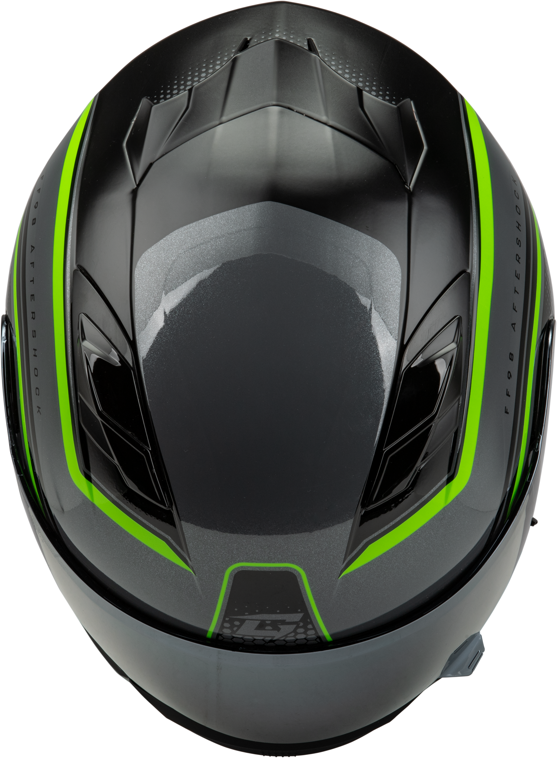 Ff 98 Aftershock Helmet Grey/Neon Green Xs