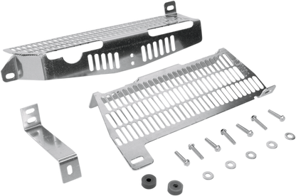 DEVOL Radiator Guards - Brushed Aluminum - Kawasaki 0101-2101