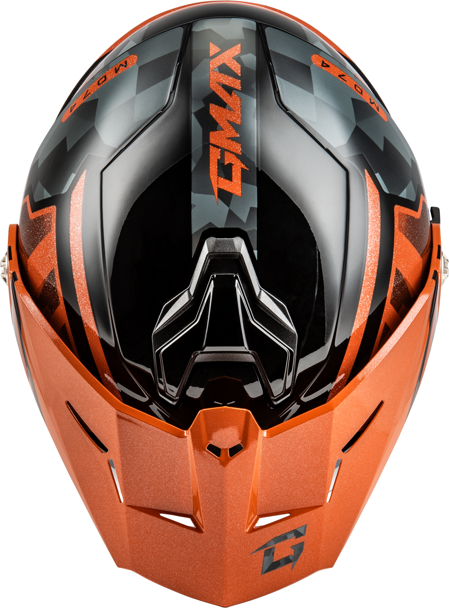 Md 74 Striker Modular Helmet W Smk Shield Blk/Gry/Or Mtlc Md