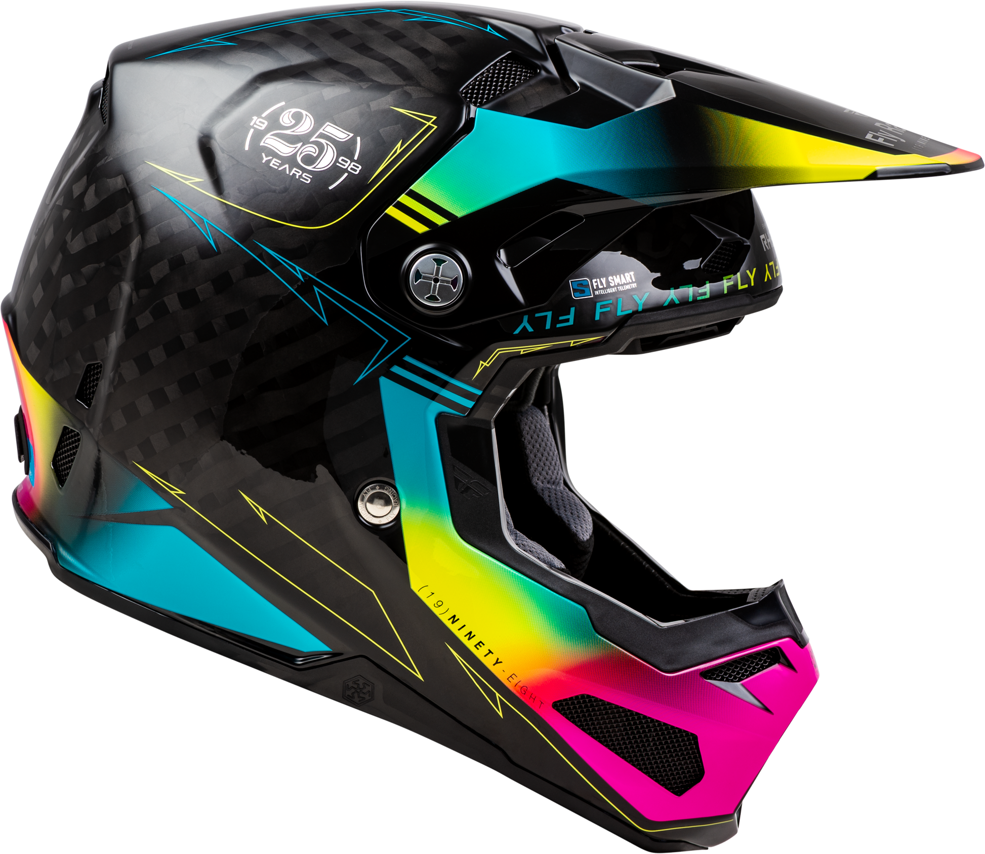 Formula S Carbon Legacy Helmet Black/Electric Blu/Fuschia 2x