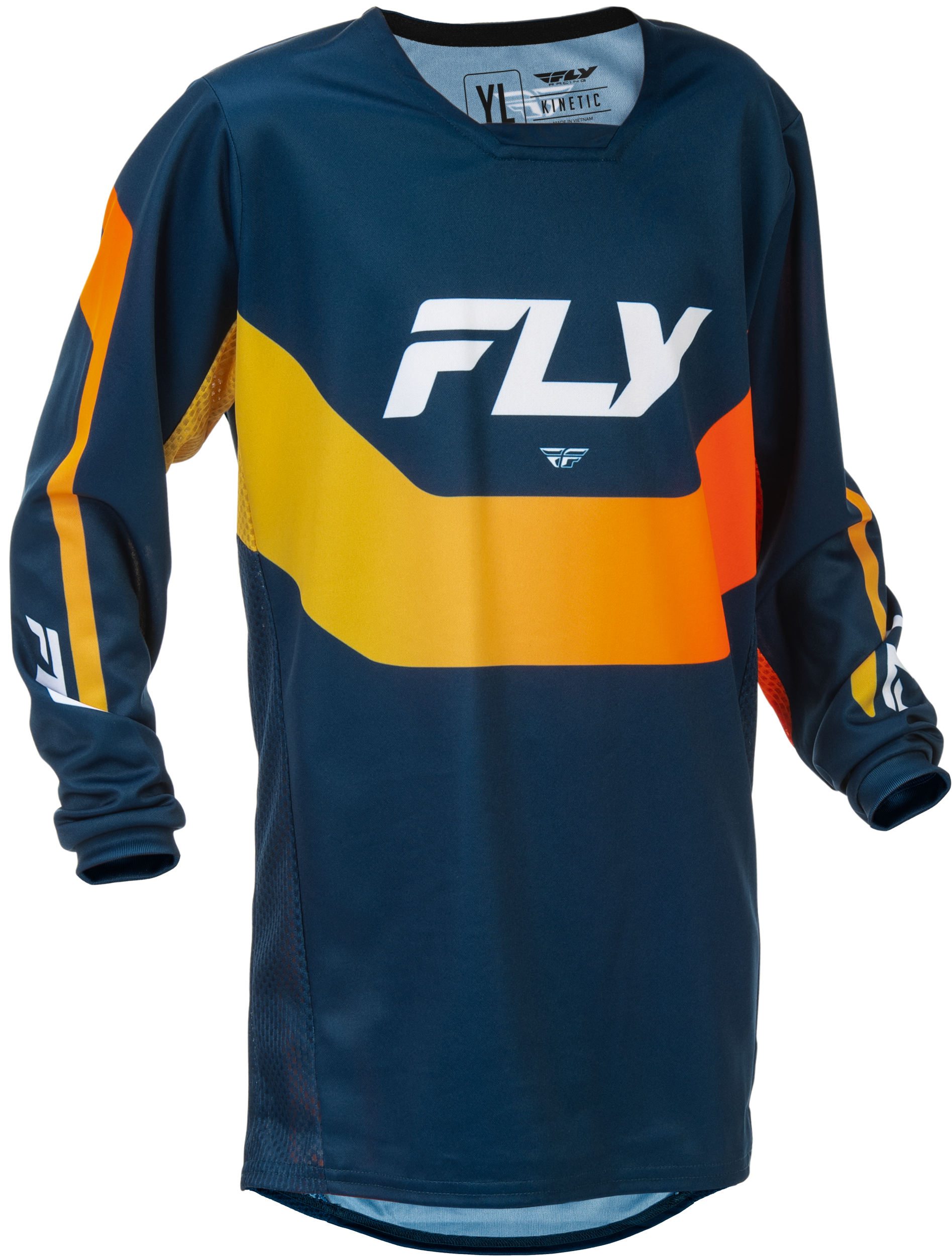 Youth Kinetic Jersey Navy/Orange Ys