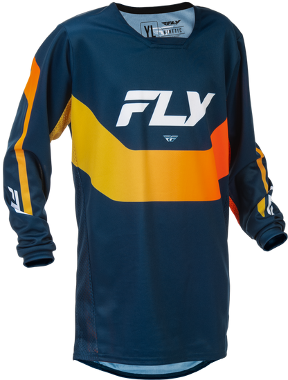 Youth Kinetic Jersey Navy/Orange Yl