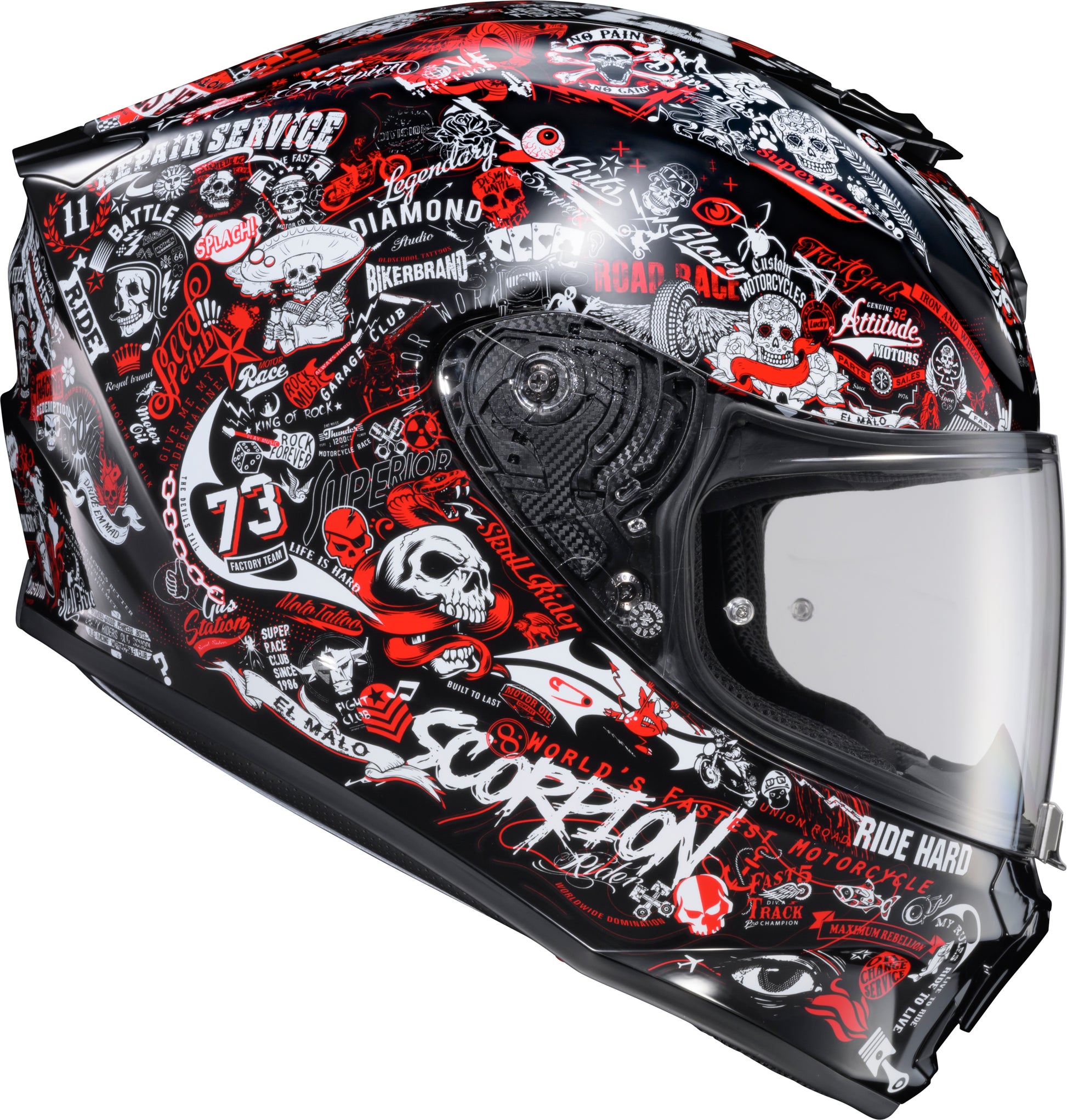 Exo R330 Full Face Helmet Shake 2 Red Sm