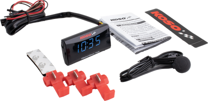 Super Slim Clock / Volt Meter Blue Display