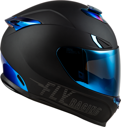 Sentinel Recon Helmet Matte Black/Blue Chrome Md