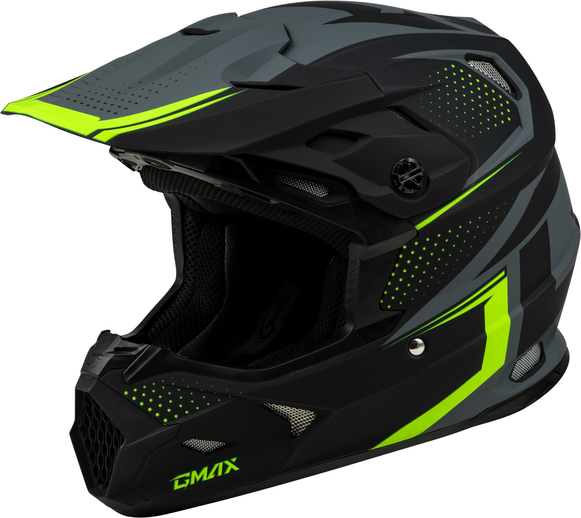 Mx 96 502 Helmet Matte Grey/Hi Viz Md