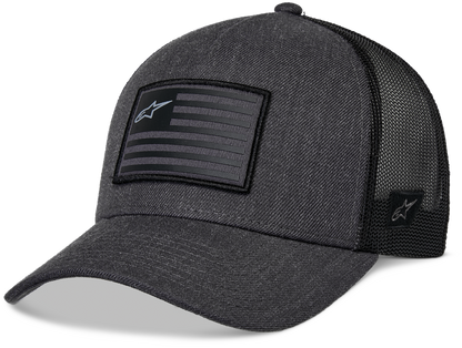 Flag Snapback Hat Charcoal Heather/Black
