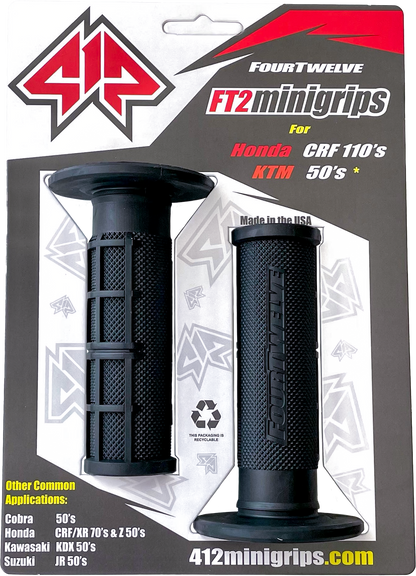 Pee Wee / Pit Bike Mini Grips 7/8" (Black)