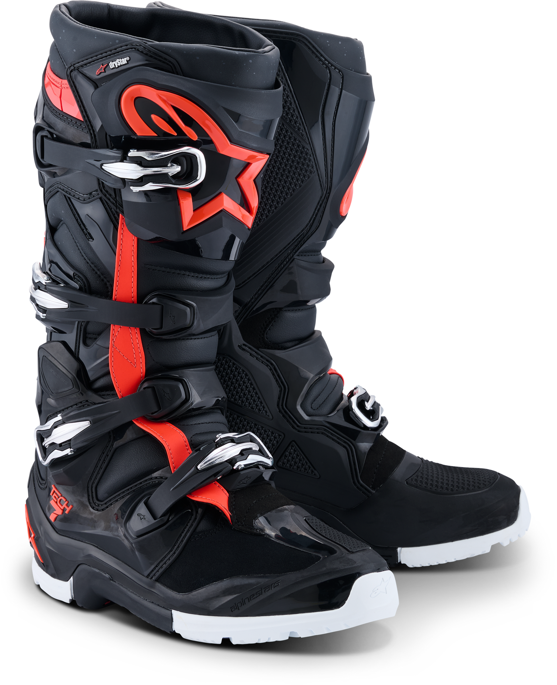 Tech 7 Enduro Drystar Black/Red Fluo/White 13