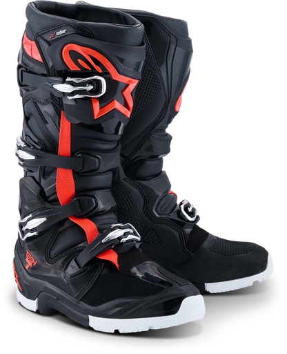 Tech 7 Enduro Drystar Black/Red Fluo/White 12