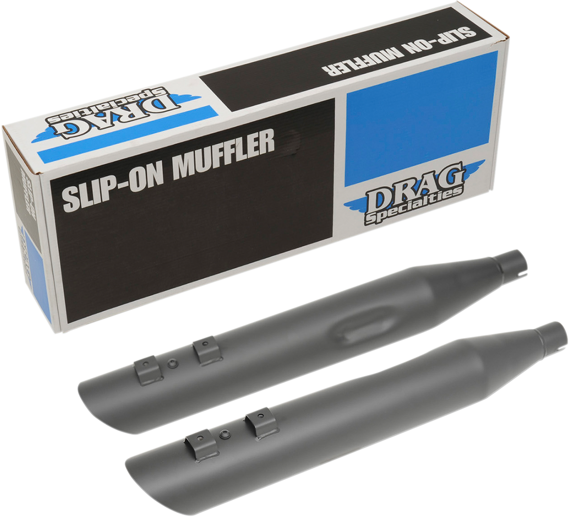 DRAG SPECIALTIES 4" Slashdown Slip-On Mufflers - Black H00966