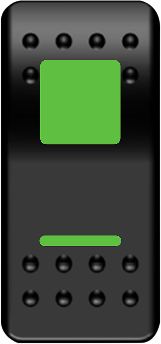 MOOSE OFFROAD Rocker Switch - On/Off - Green GNG-PWR